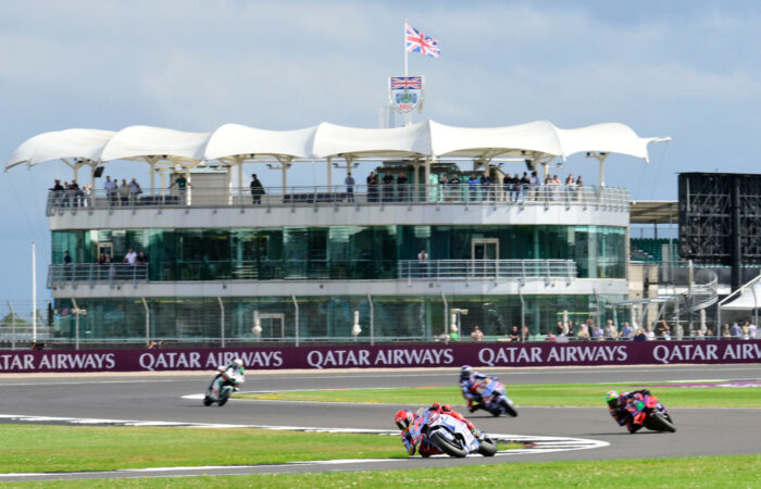 Marc Márquez, Franco Morbidelli, Álex Márquez i Johann Zarco podczas Grand Prix Wielkiej Brytanii MotoGP 2024