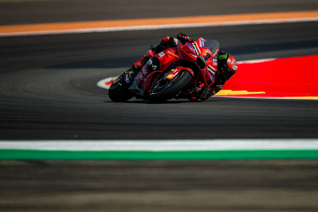 Francesco Bagnaia podczas Grand Prix Aragonii MotoGP 2024