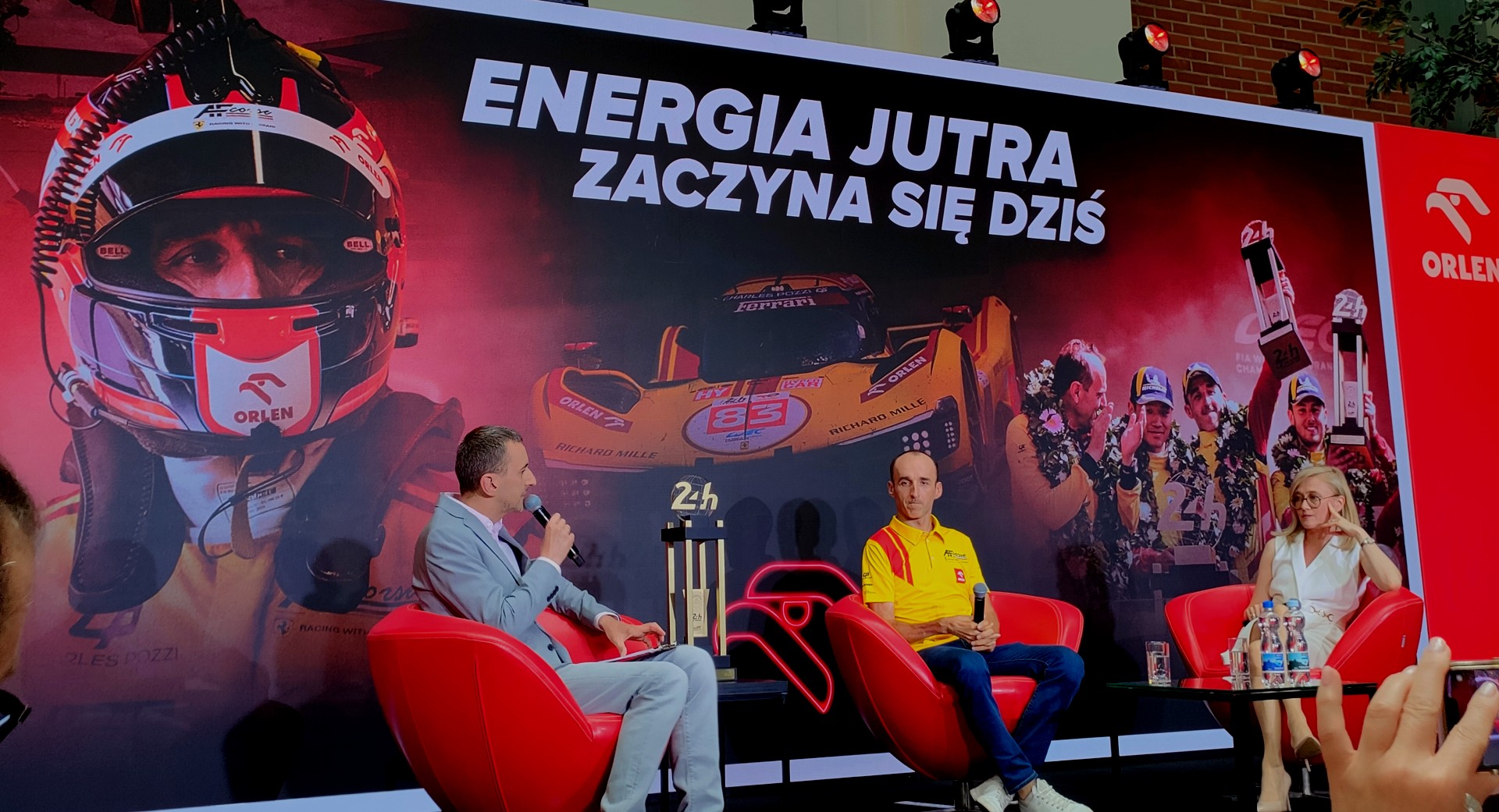 Robert Kubica na konferencji PKN Orlen