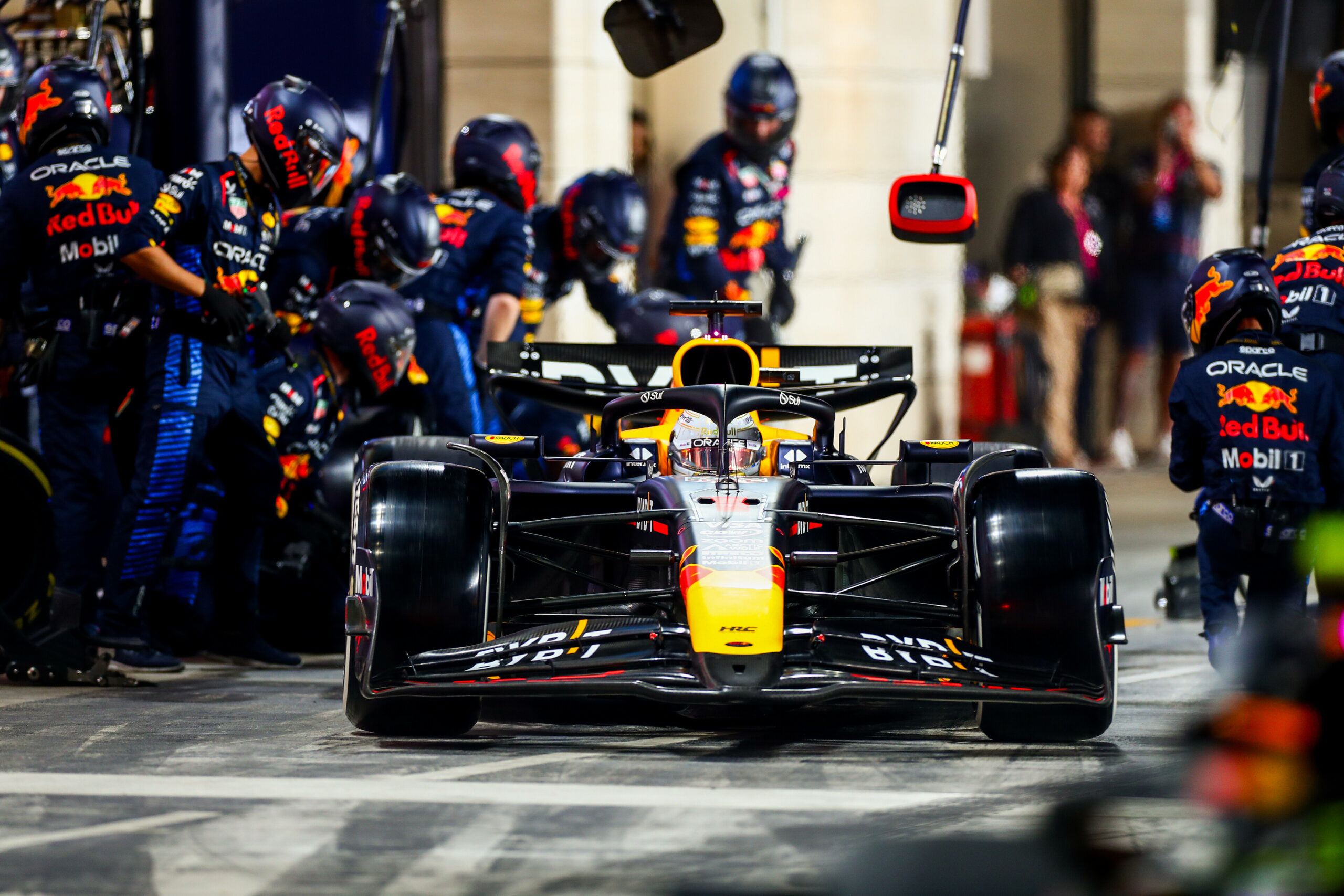 Pit stop Maxa Verstappena