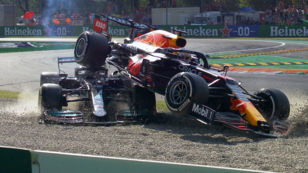 Lewis Hamilton i Max Verstappen na Monzy 2021