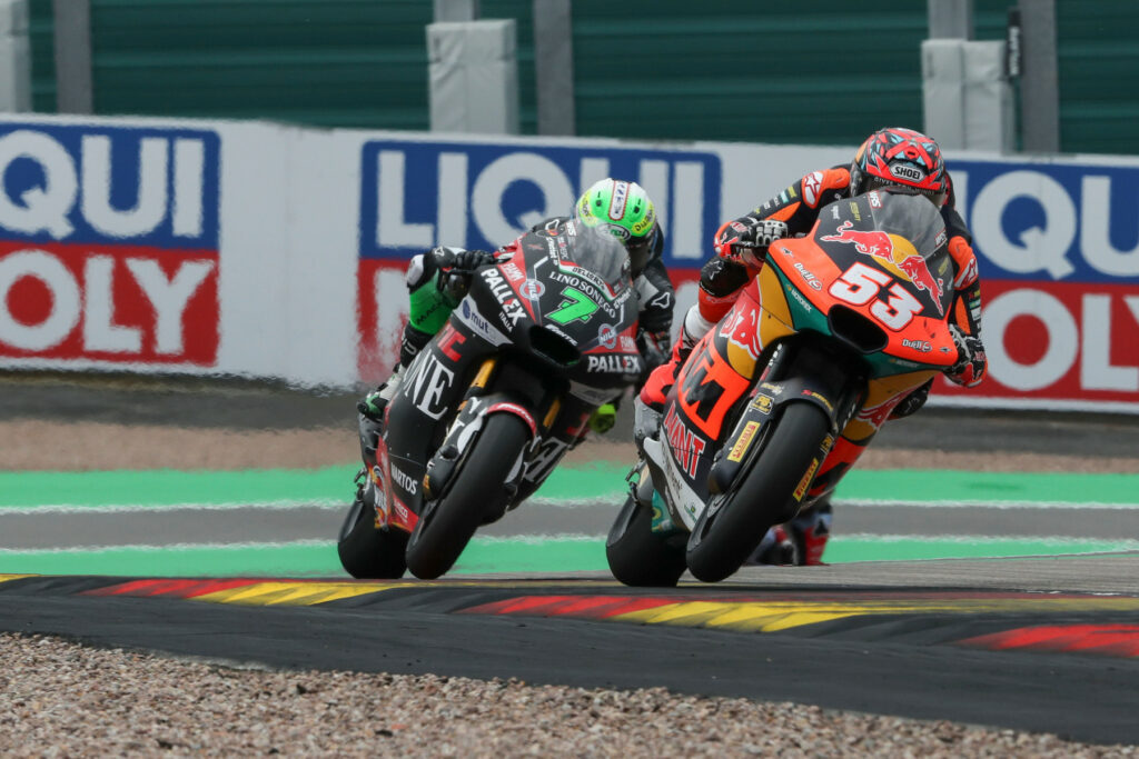 Deniz Öncü (#53) oraz Barry Baltus (#7) podczas Grand Prix Niemiec