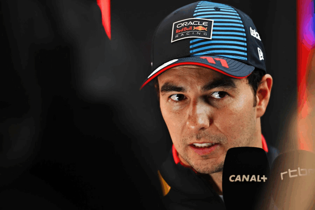 Sergio Perez podczas wywiadu