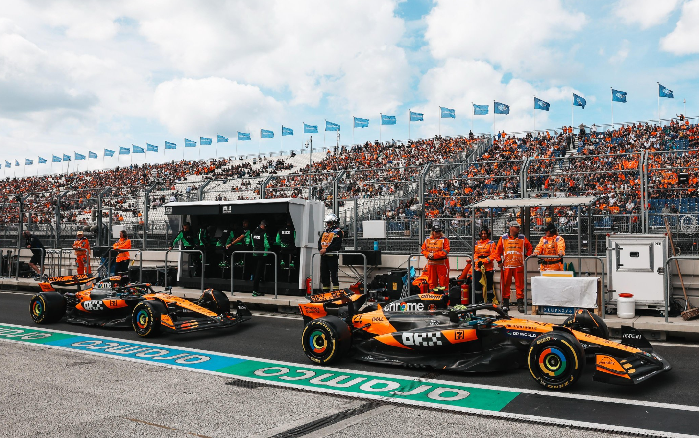 Oscar Piastri i Lando Norris. Grand Prix Holandii