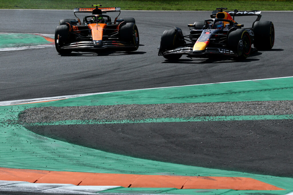 Lando Norris i Max Verstappen w Grand Prix Włoch.