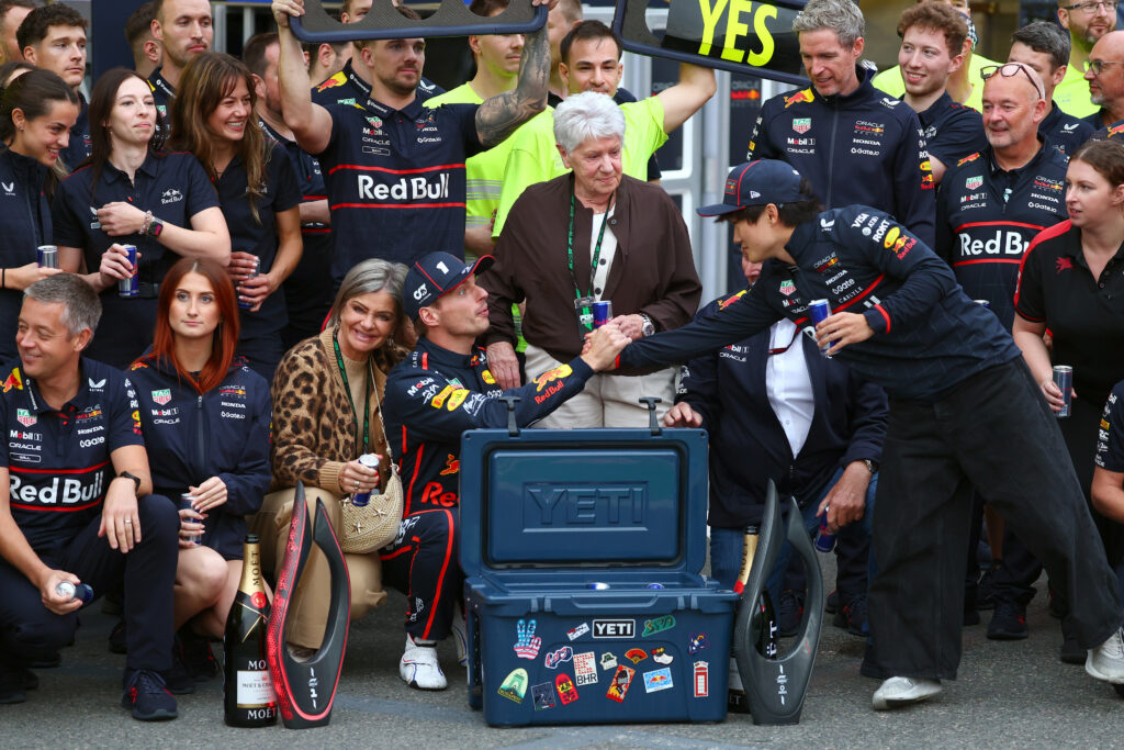 Max Verstapppen i Yuki Tsunoda po Grand Prix Azerbejdżanu.