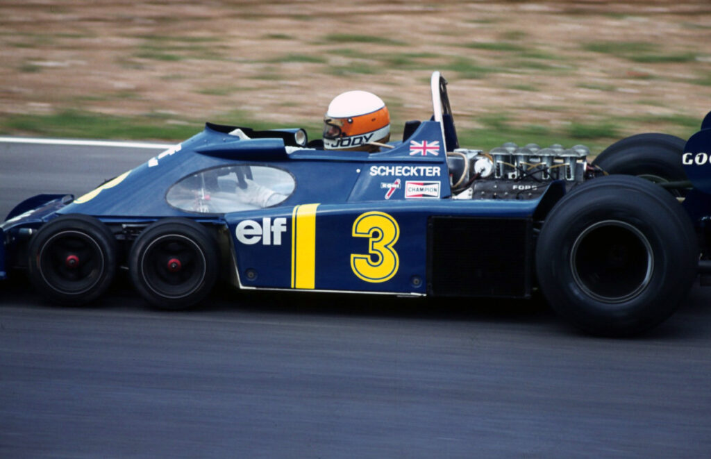 Scheckter w bolidzie Tyrrella.