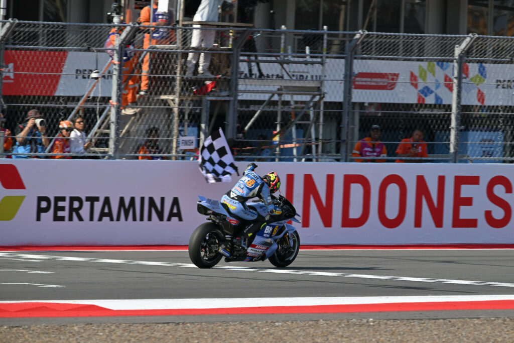 Fermín Aldeguer zwyciężający Grand Prix Indonezji MotoGP