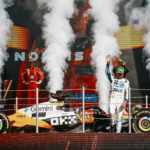 Lando Norris na podium Grand Prix Meksyku