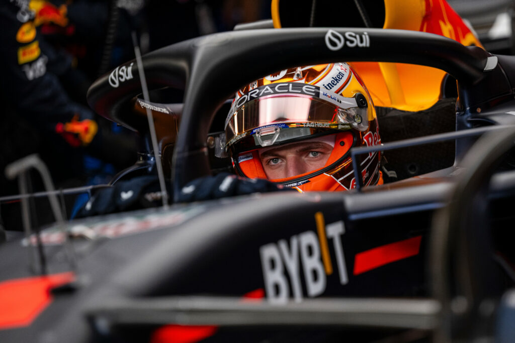 Max Verstappen w czasie Grand Prix Austrii 2024. 
