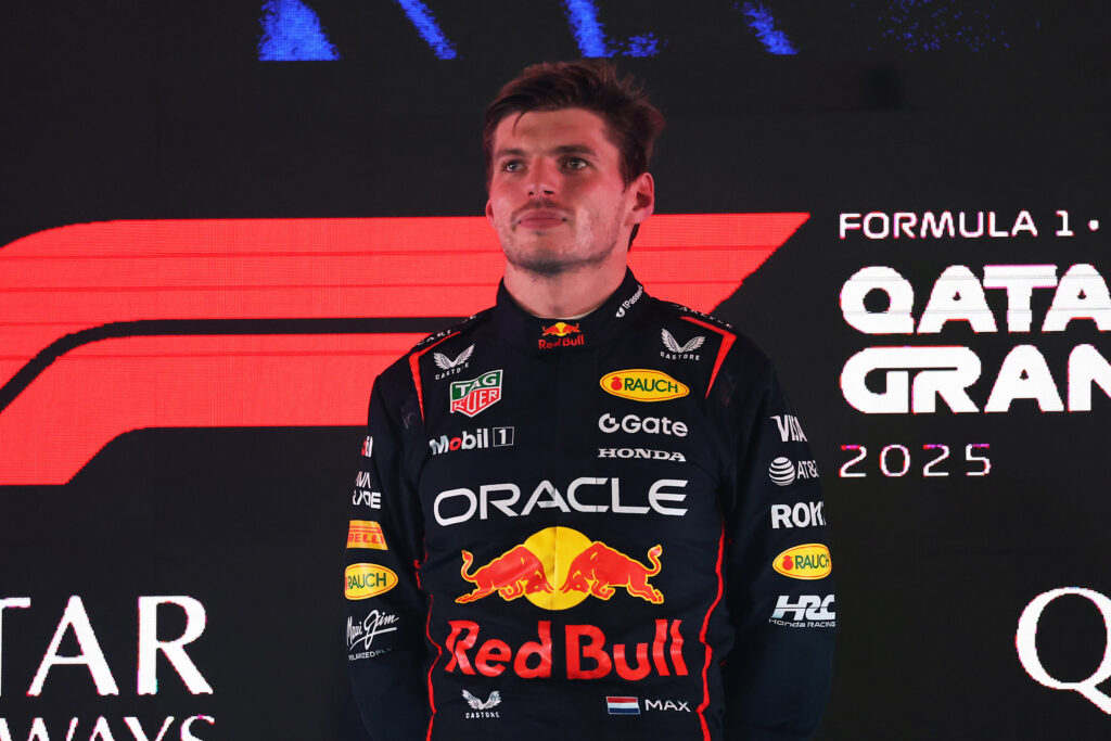 Max Verstappen na podium po Grand Prix Kataru. 
