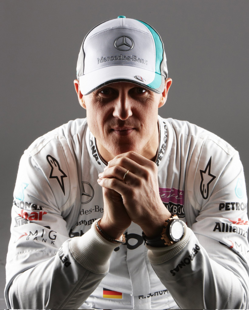 Michael Schumacher w barwach Mercedesa.
