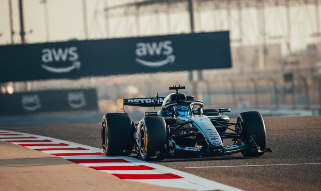 George Russel na testach w Bahrajnie.
Formuła 1