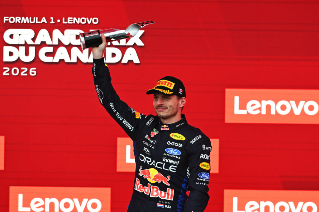Max Verstappen na podium po Grand Prix Kanady.
