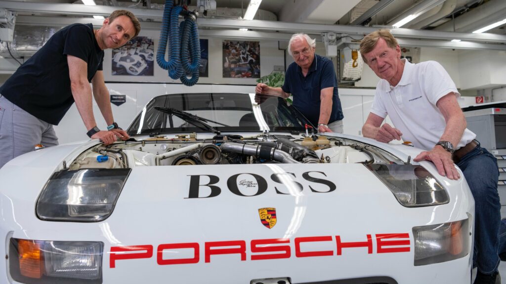 Walter Röhrl z Porsche, którym ścigał się w Le Mans