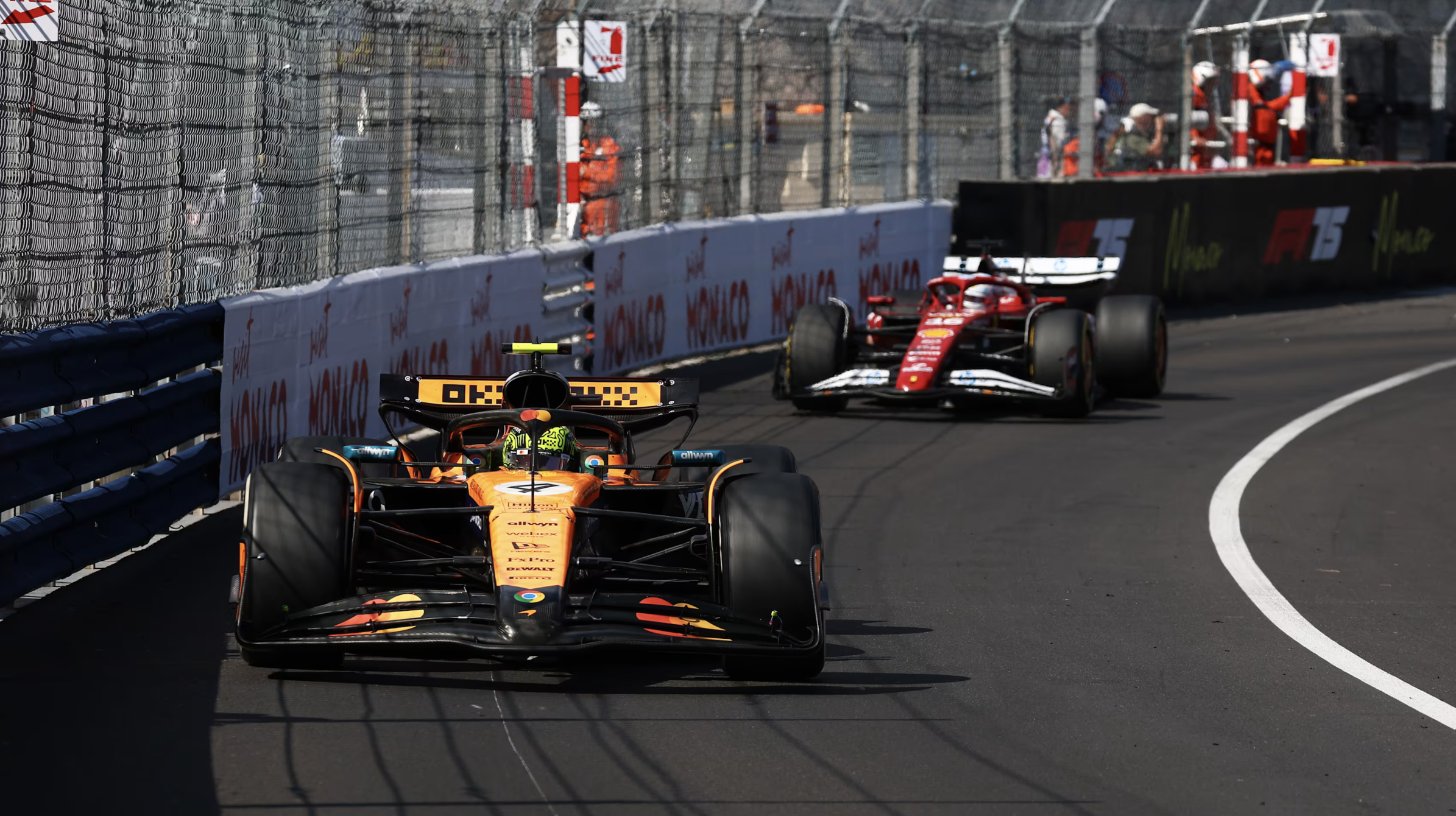 GP Monako 2025 - Lando Norris i Charles Leclerc