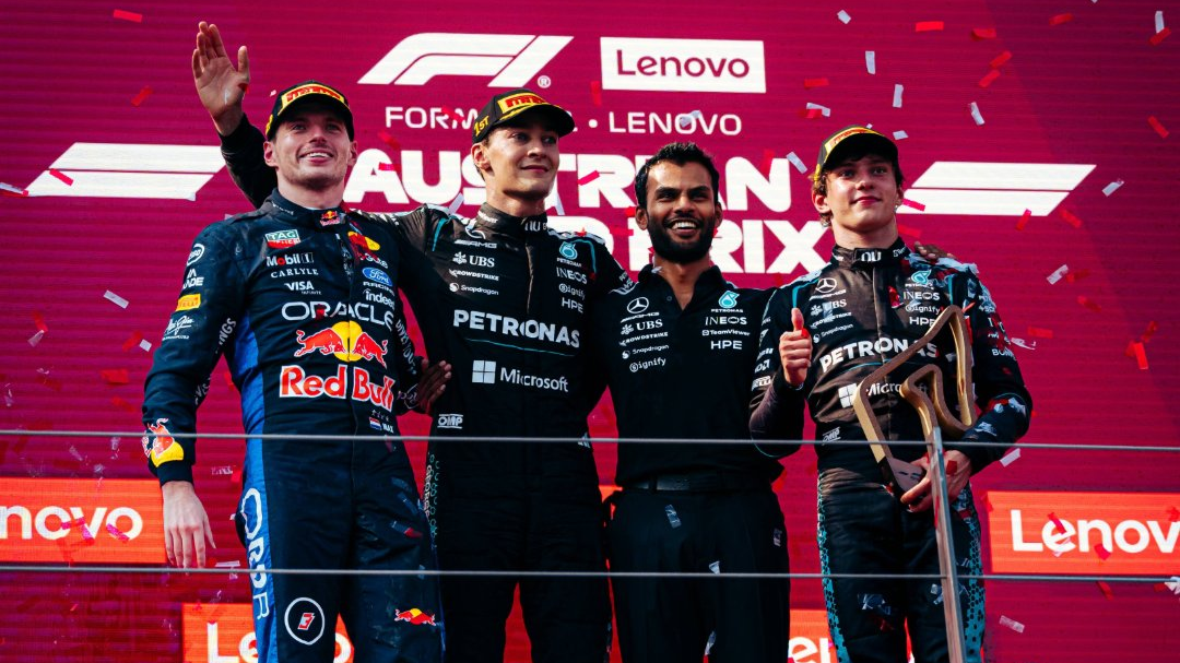 Podium Grand Prix Austrii 2026.
