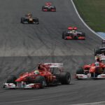 Massa przed Alonso i Vettelem podczas Grand Prix Niemiec 2010