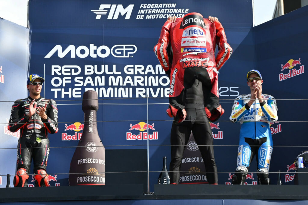 Marc Márquez po zwycięstwie w ubiegłorocznym Grand Prix San Marino MotoGP