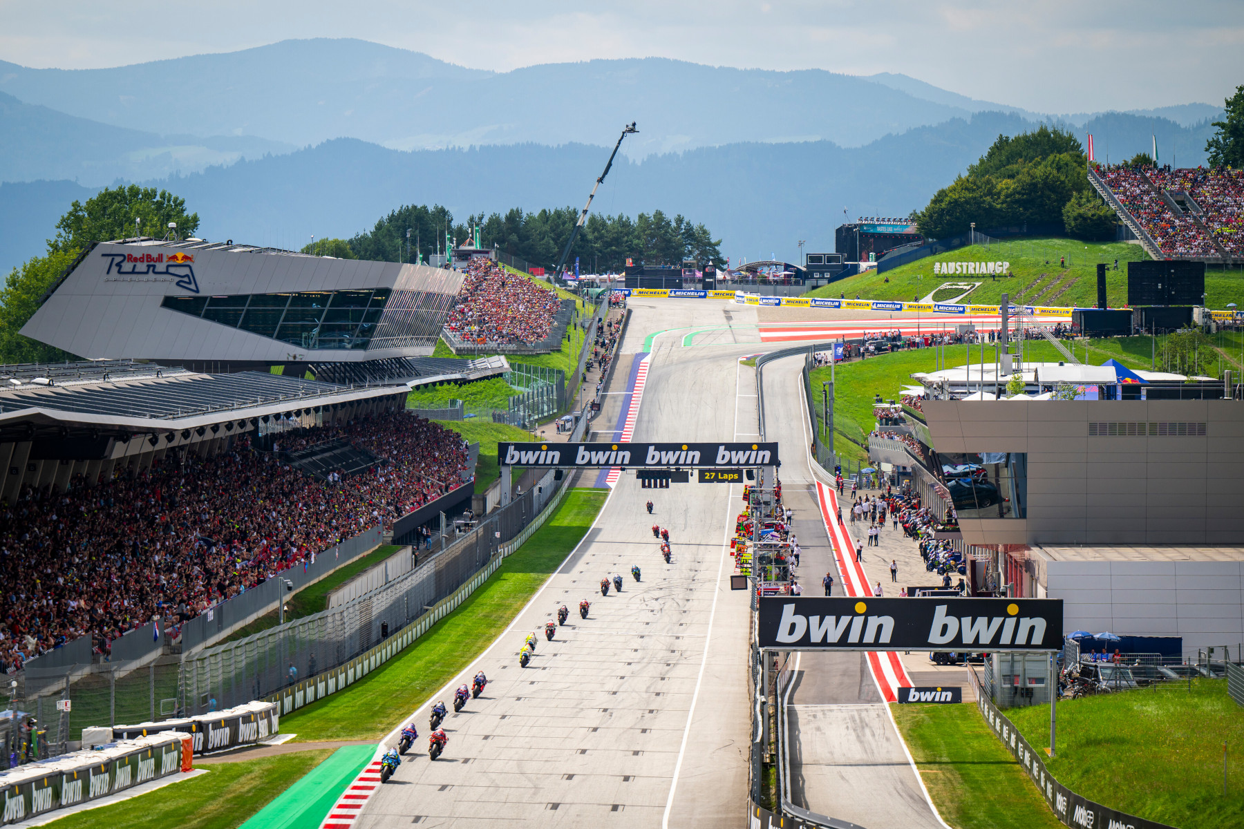 Końcówka pierwszego okrążenia Grand Prix Austrii MotoGP 2025