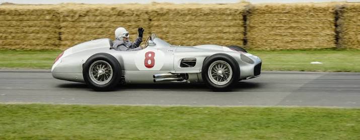 Sir Stirling Moss OBE in the Mercedes W196